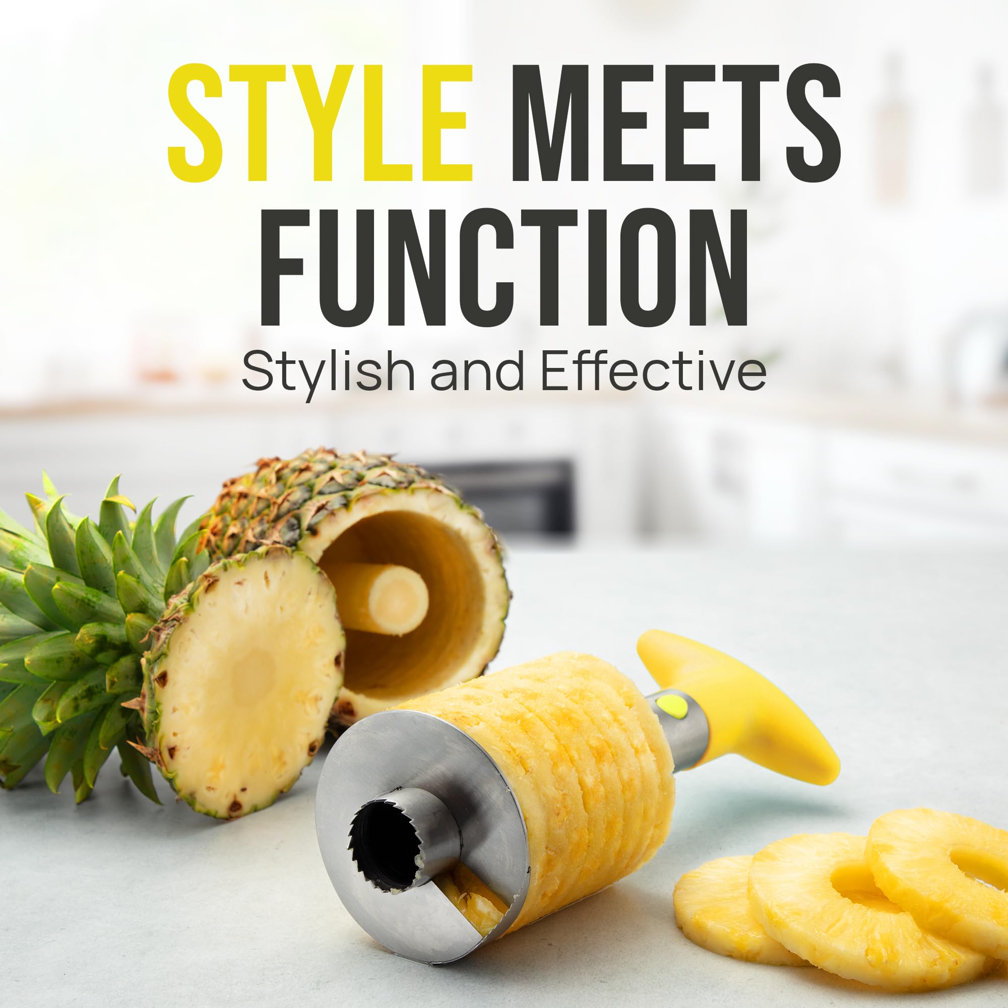 Zulay Kitchen pineapple slicer for tidy prep and smooth cuts.
