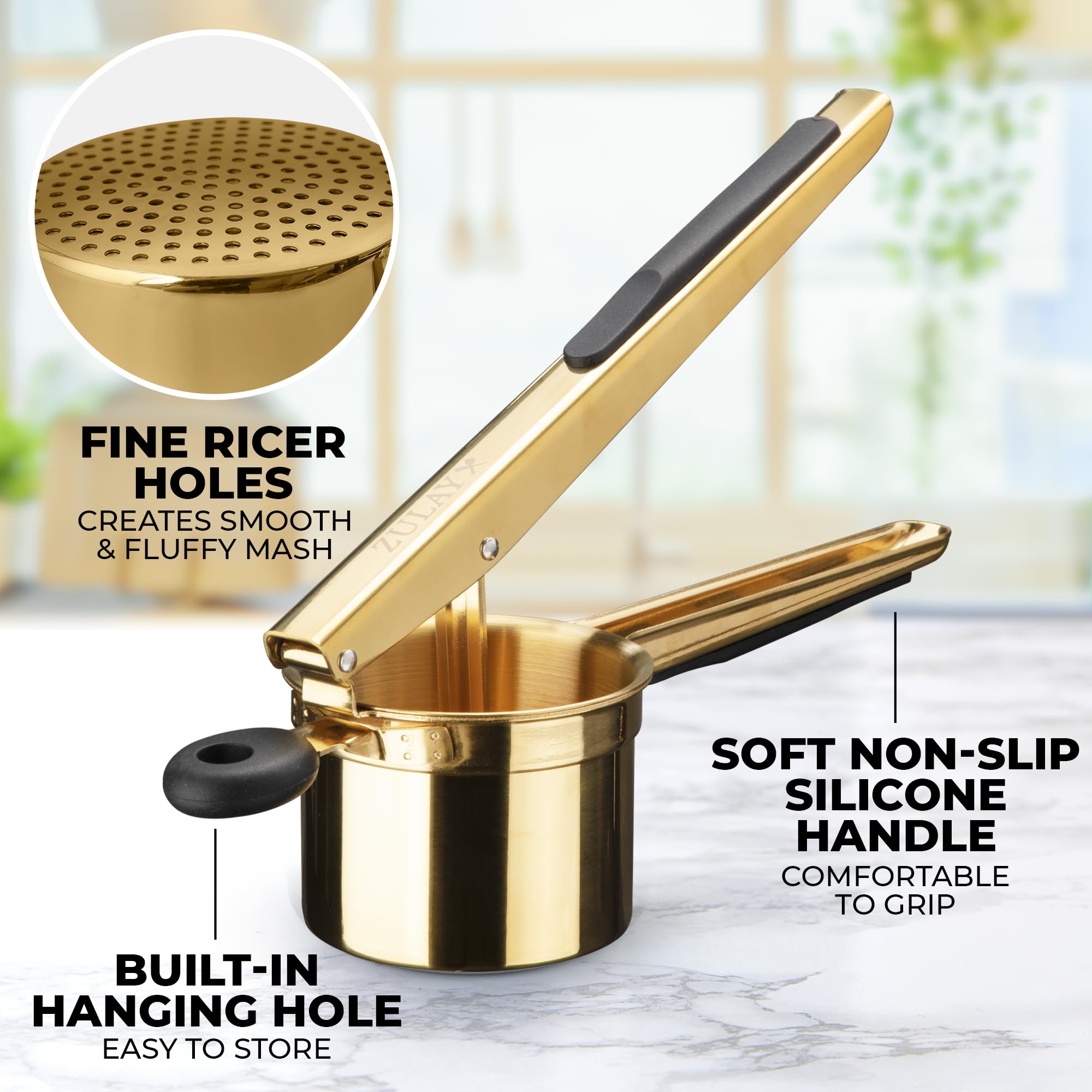Zulay Kitchen potato ricer is dishwasher safe for quick cleanup.