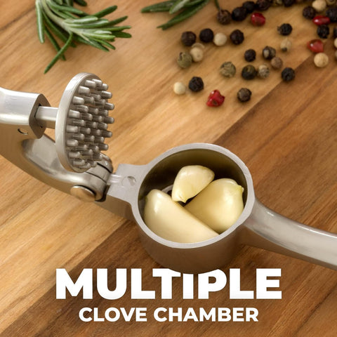 Zulay Kitchen silicone garlic peeler adds gentle, safe removal of cloves.