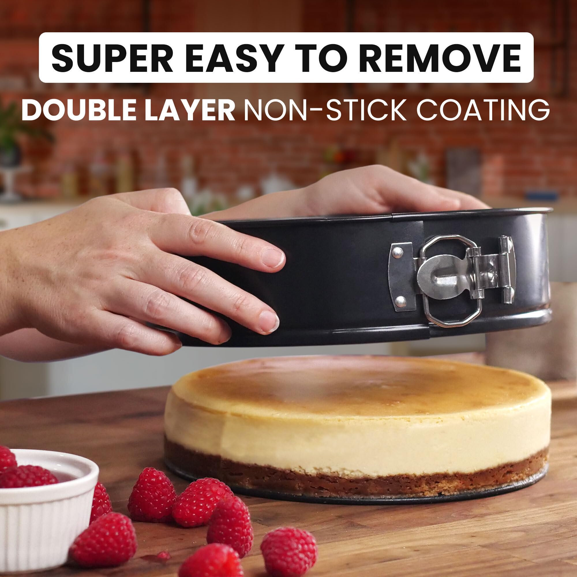Zulay Kitchen easy-release design saves time during cake removal