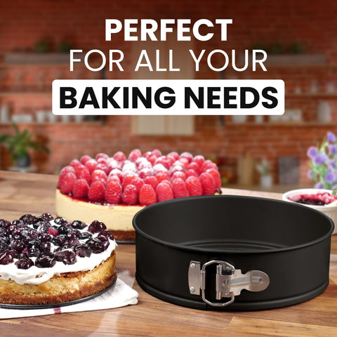 Zulay Kitchen Springform Pan 9-Inch latch close enables easy release and clean slices