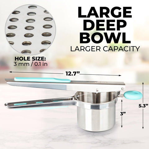 Zulay Kitchen wide press-action rod delivers smooth, consistent extrusion.