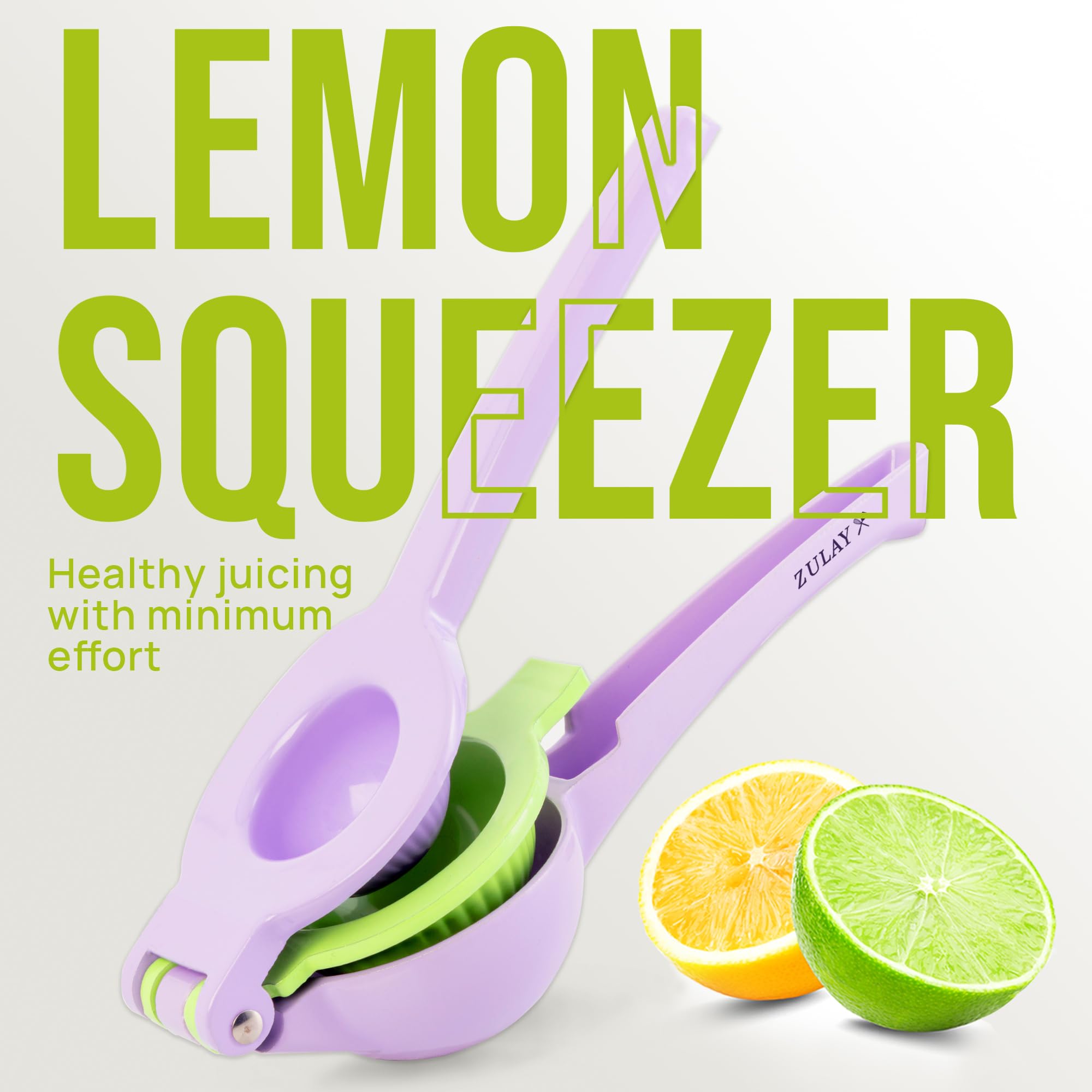 Zulay Kitchen purple-lime juicer visual adds color while extracting fresh juice.