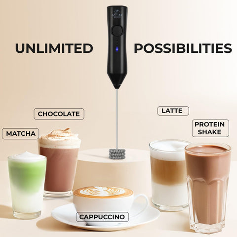 Zulay Kitchen frother slim compact design for easy storage