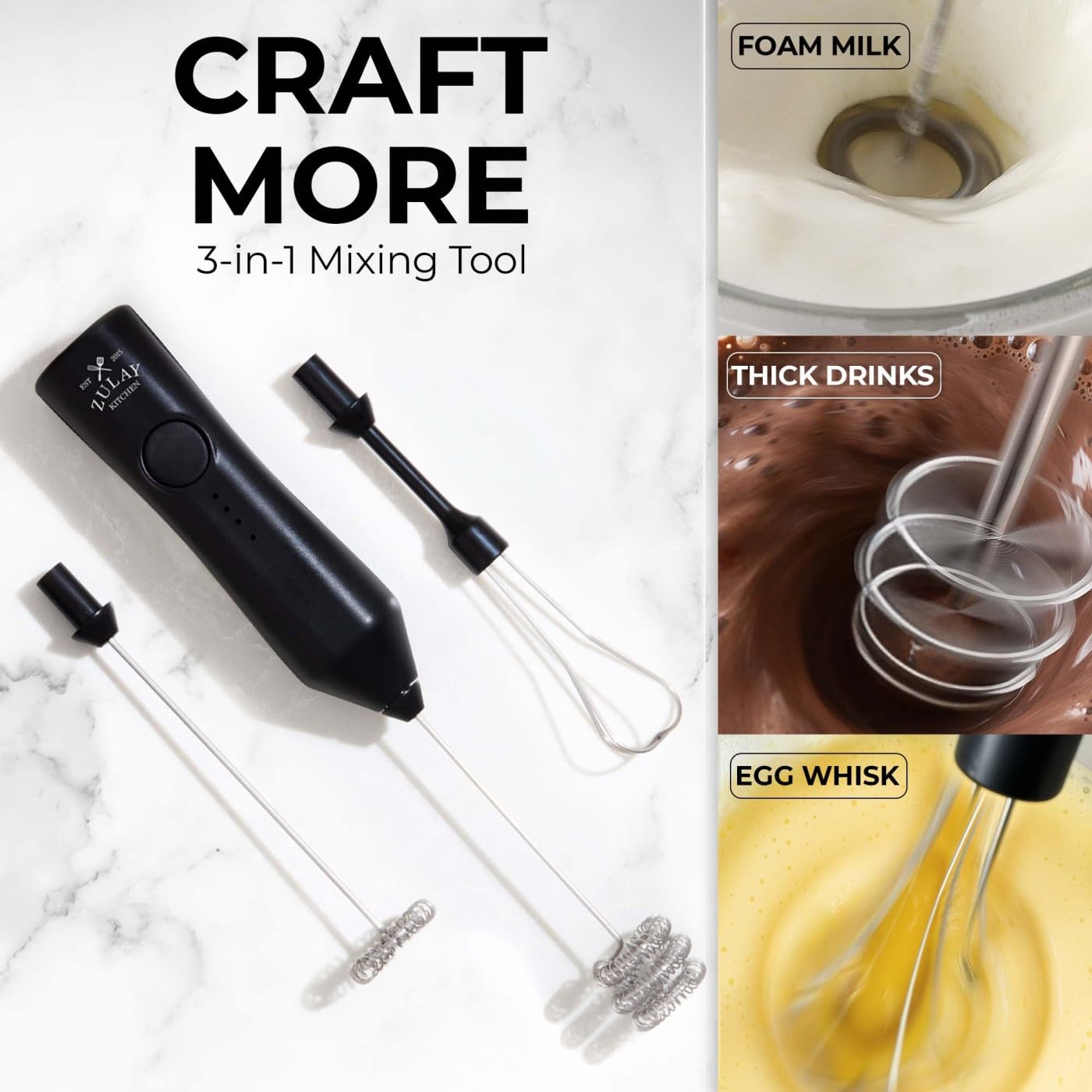 Zulay Kitchen frother lifetime warranty and durable build