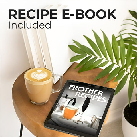 Zulay Kitchen frother includes free digital recipe ebook