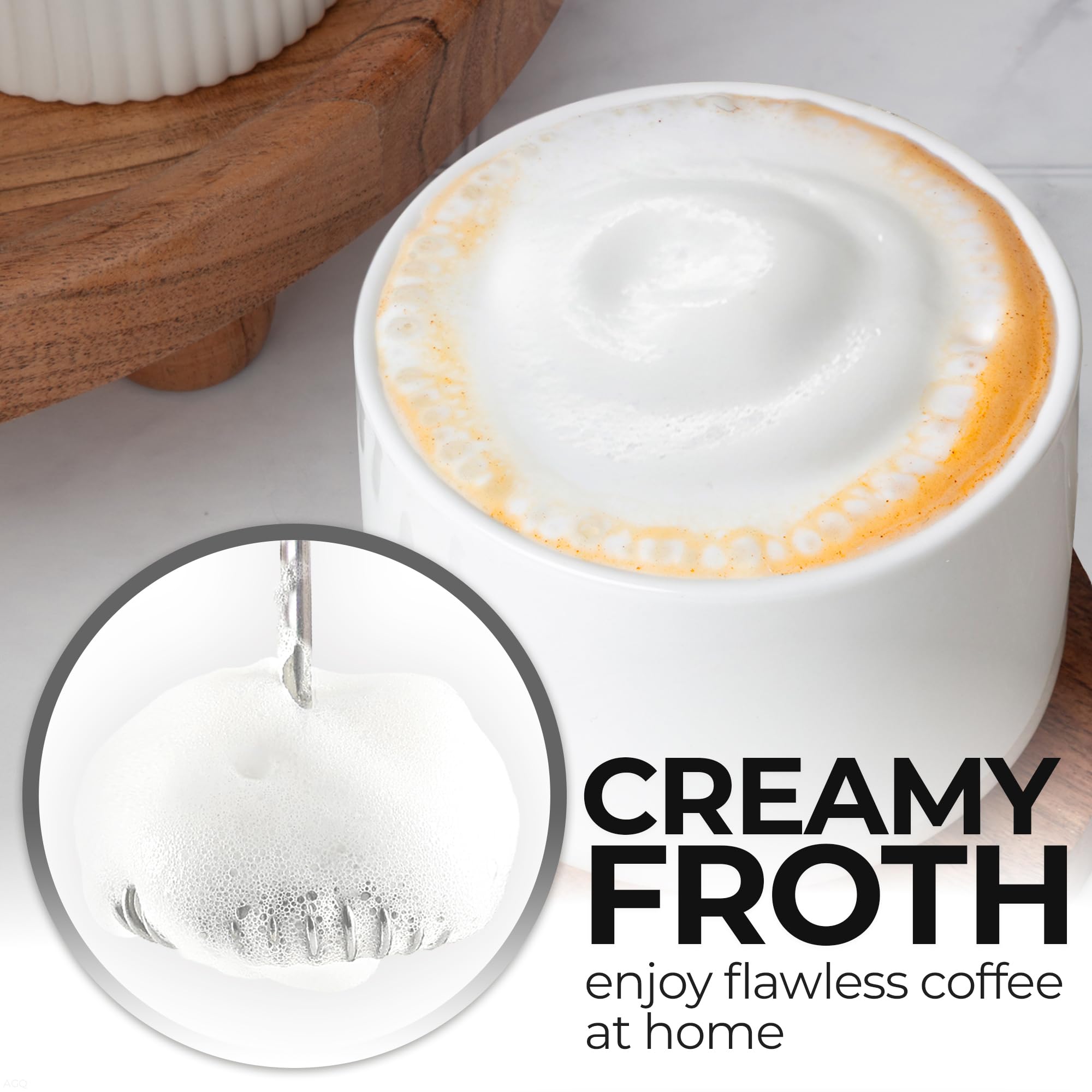 Zulay Kitchen frother single-coil attachment for light froth on latte