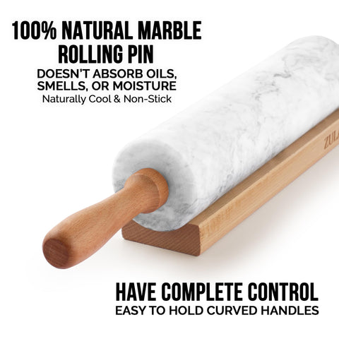 Rolling pin resting stand keeps the tool steady on the counter