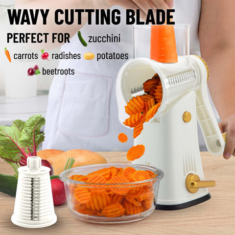 Zulay Kitchen blades storage keeps extra drums neatly organized.