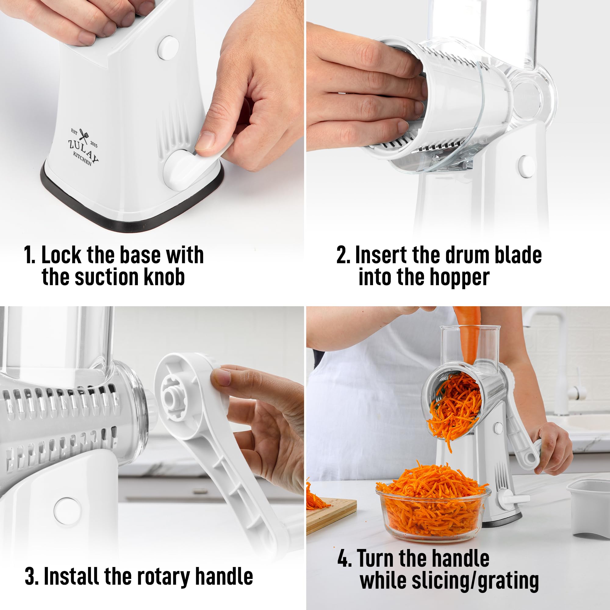 Shredded cheese from Zulay Kitchen grater demonstrates quick topping prep