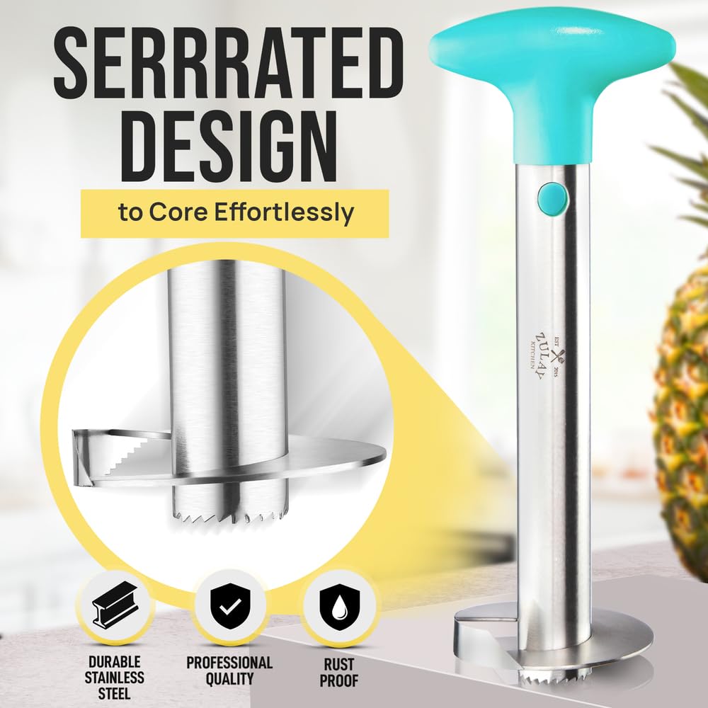 Zulay Kitchen rustproof pineapple corer with durable construction