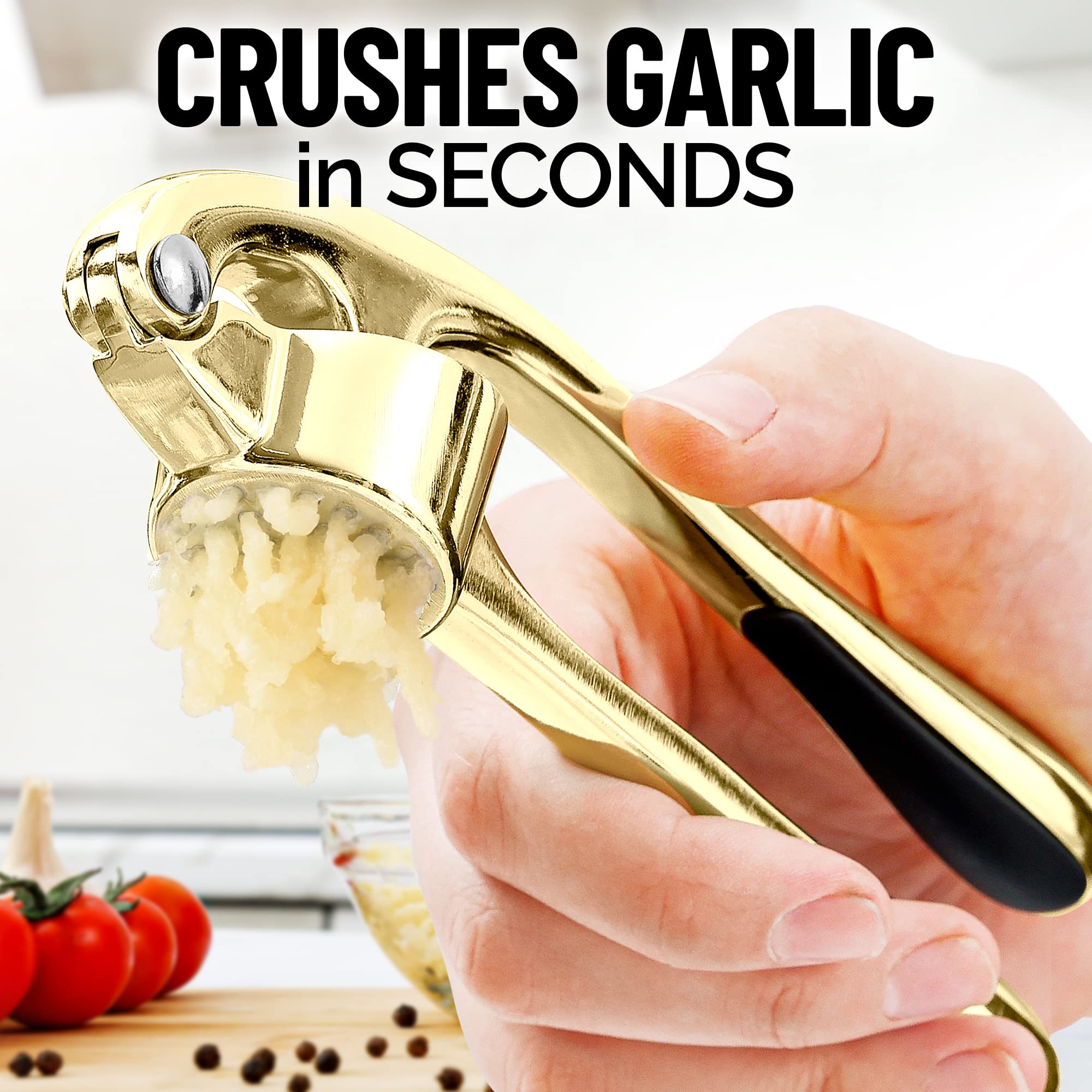 Silicone garlic peeler by Zulay Kitchen speeds up clove prep.