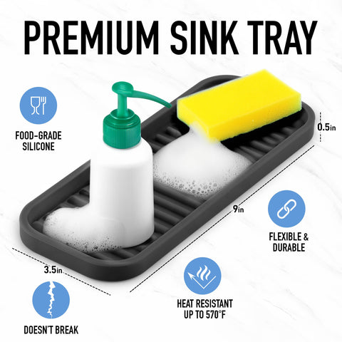 Zulay Kitchen silicone holder with elevated edges prevents overflow and keeps counters tidy.