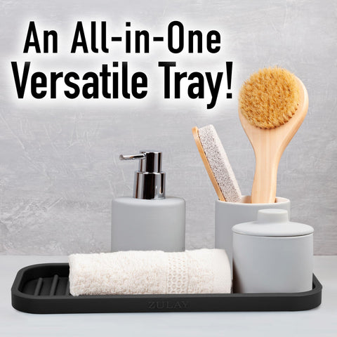 Zulay Kitchen sponge holder reduces clutter and promotes quick access.