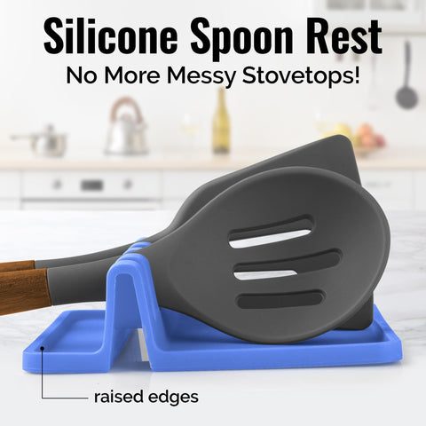 Zulay Kitchen utensil rest four-slots design keeps spoons and ladles organized.