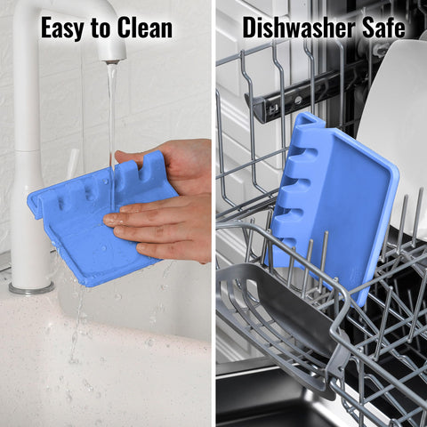 Zulay Kitchen periwinkle utensil rest adds style and function to kitchens.