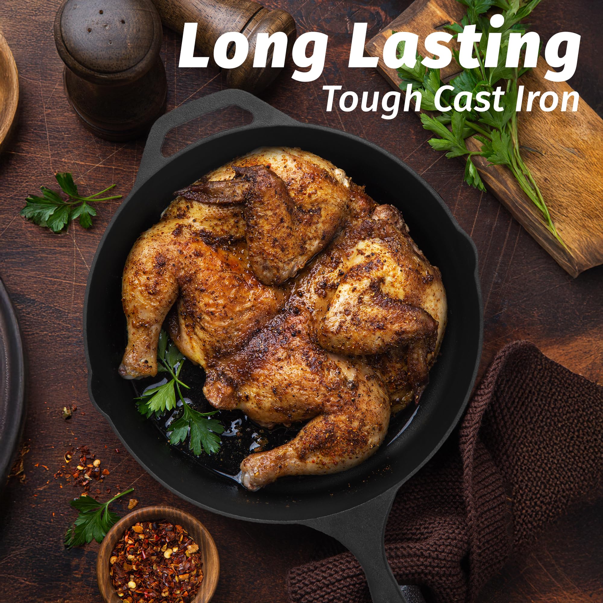 Zulay Kitchen skillet on induction surface highlighting compatibility with modern ranges.