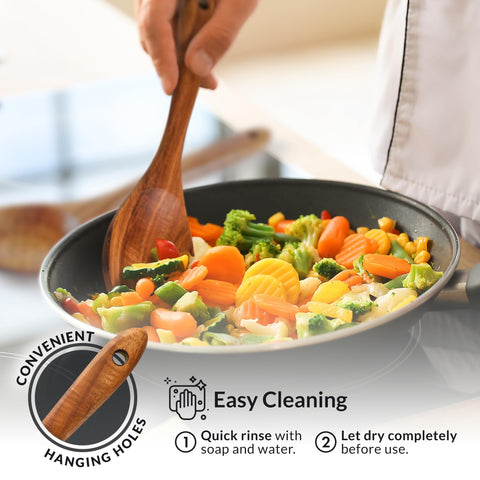 Zulay Kitchen skimmer perfect for foaming and draining pasta.