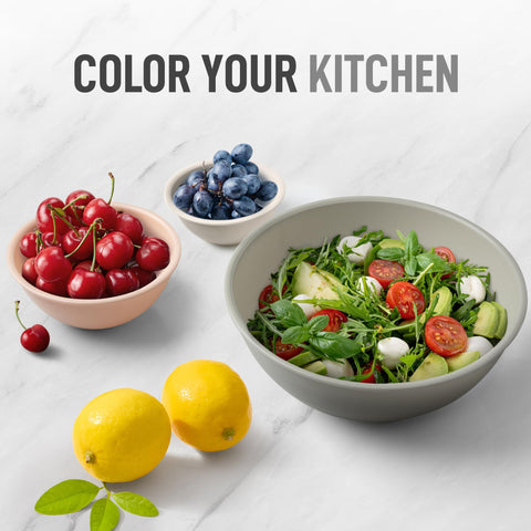 Zulay Kitchen stackable bowls simplify storage and cleanup after cooking.