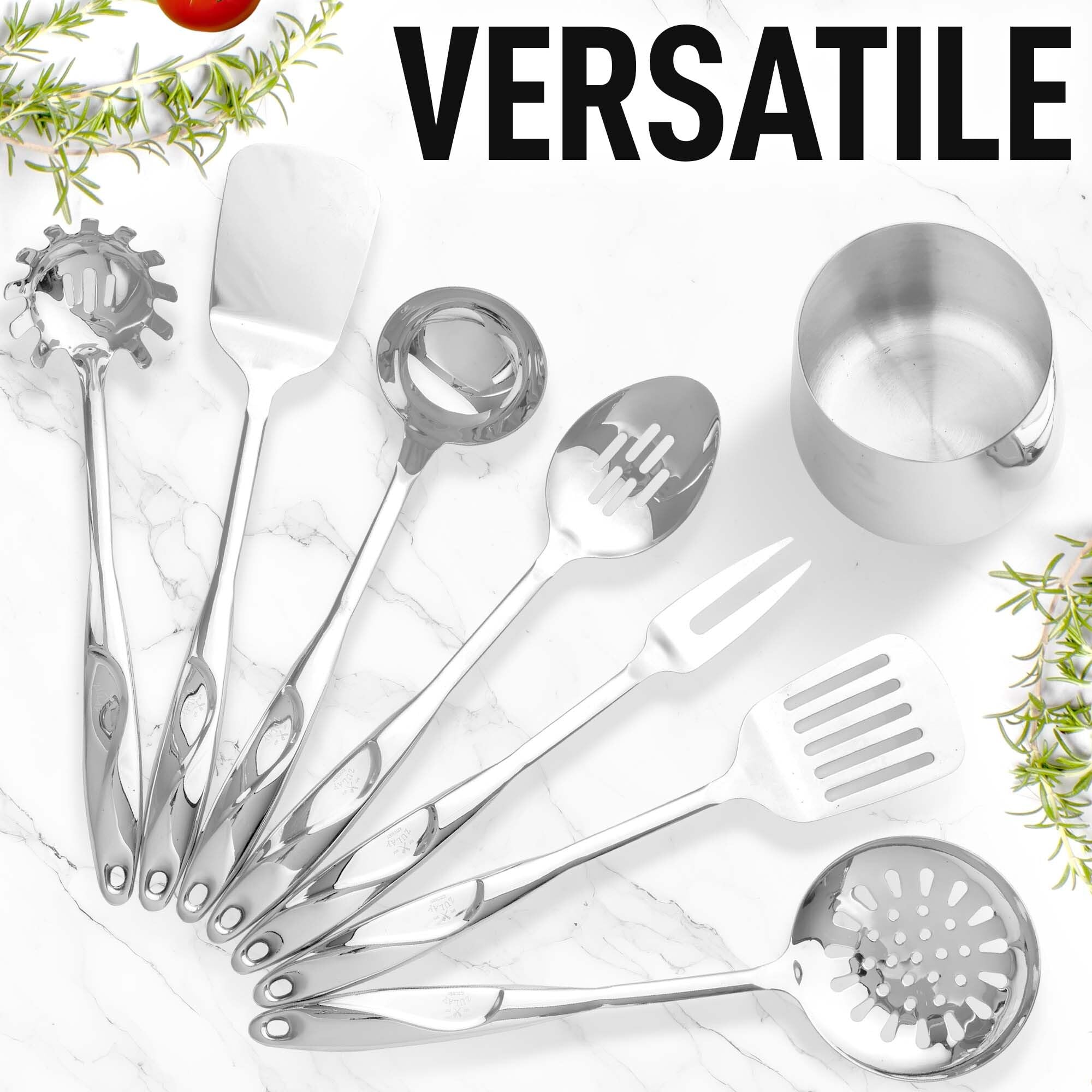 Zulay Kitchen cooking fork: reliable for turning and testing meats and vegetables.