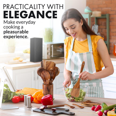 Zulay Kitchen wooden spoon rest keeps counters clean