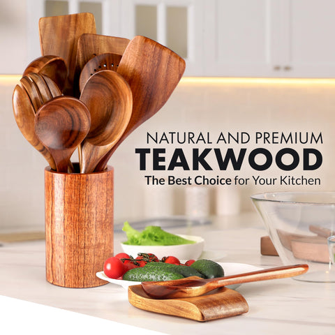 Zulay Kitchen teak wooden salad fork offers sturdy daily use with smooth, scratch-free service
