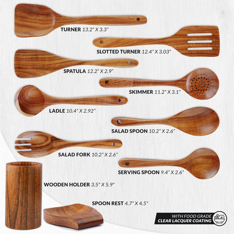 Zulay Kitchen teak wooden spatula glides smoothly across pans with gentle flips