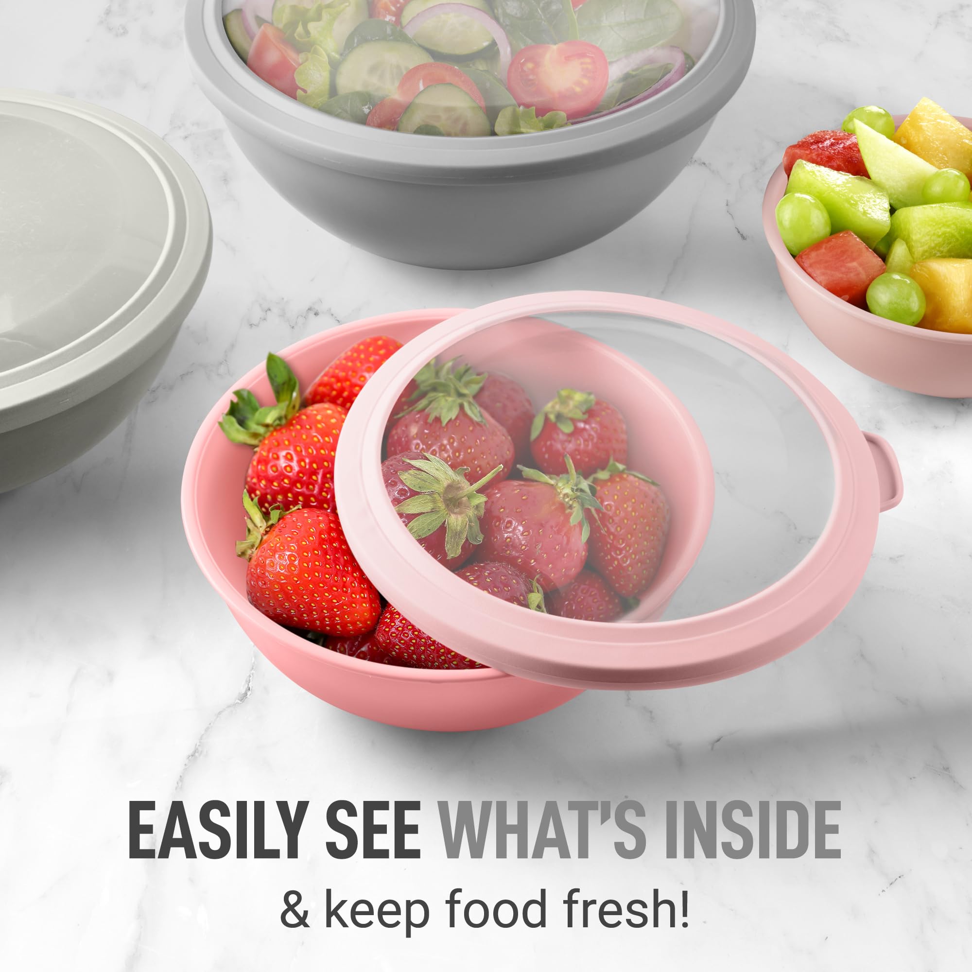 Zulay Kitchen tight-fit lids help preserve freshness and prevent spills.