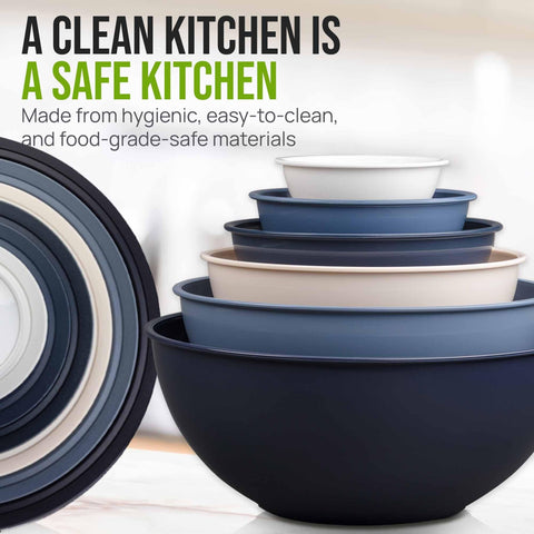 Zulay Kitchen bowls are top-rack dishwasher safe for easy cleanup.