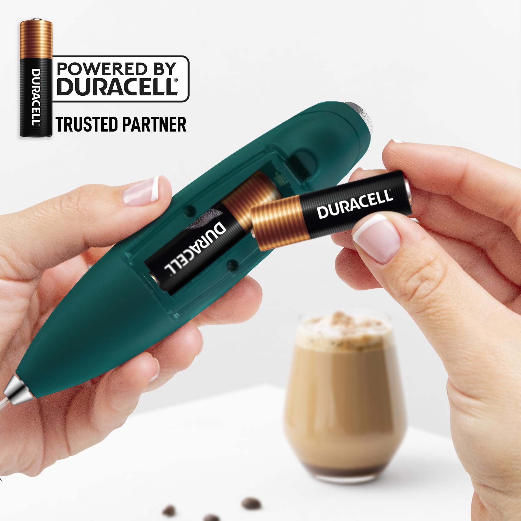 Zulay Kitchen Tornado frother frothing almond milk for non-dairy drinks