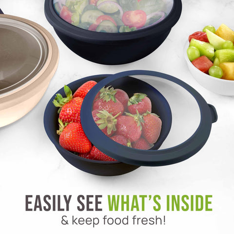 Zulay Kitchen transparent lids allow peeking without opening.