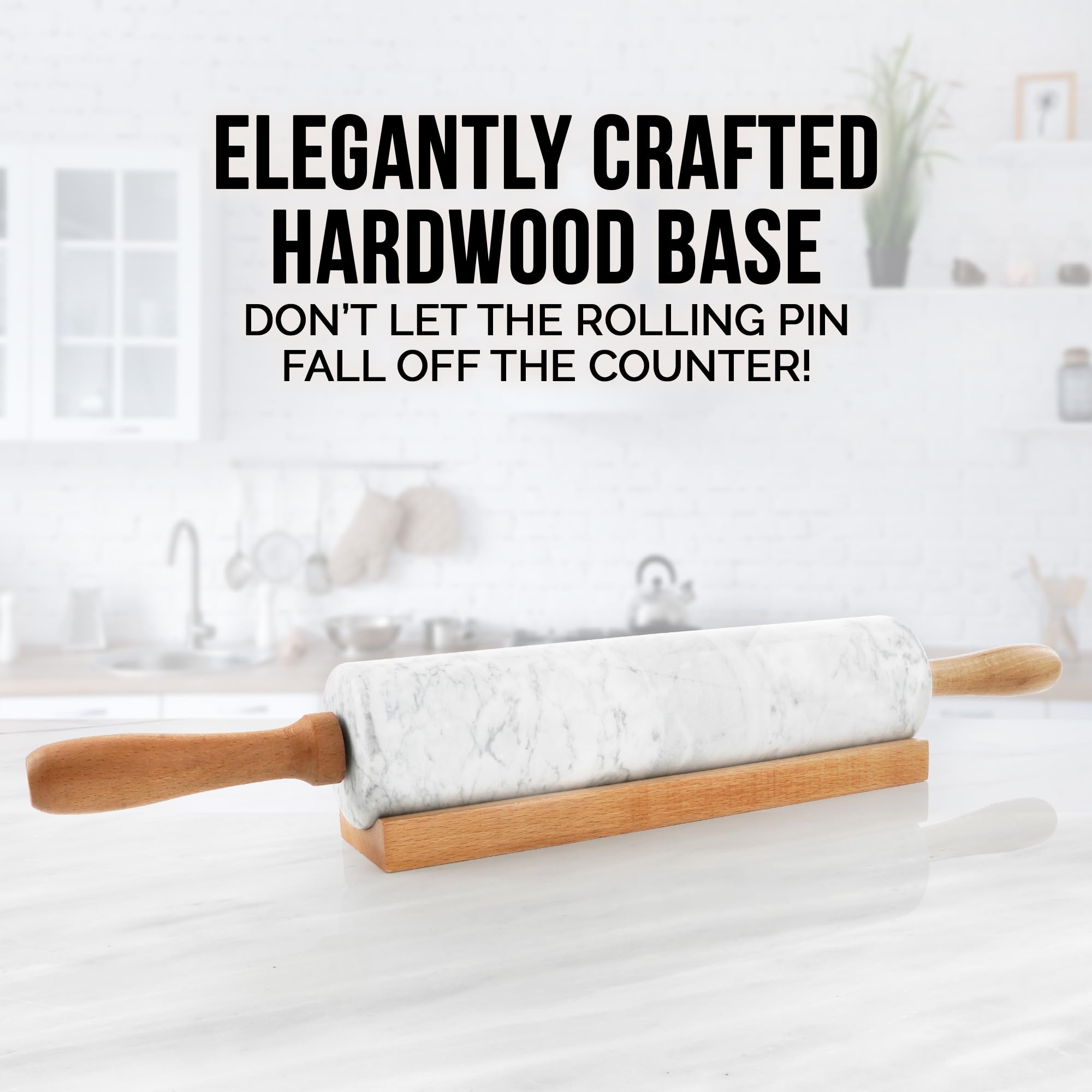 Zulay rolling pin ideal for bread, pastries, and pizza dough