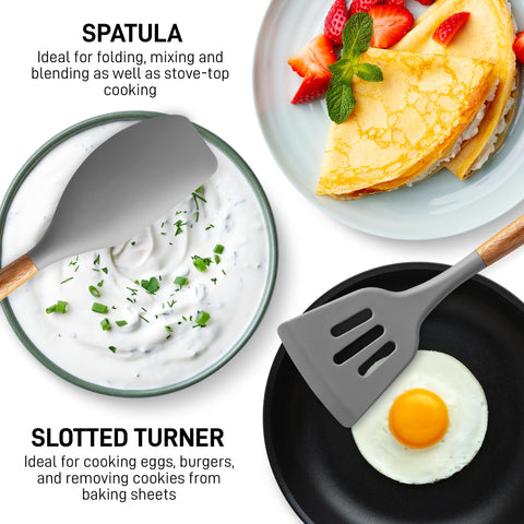 Zulay Kitchen heat resistance up to 464°F for high-heat sautéing.