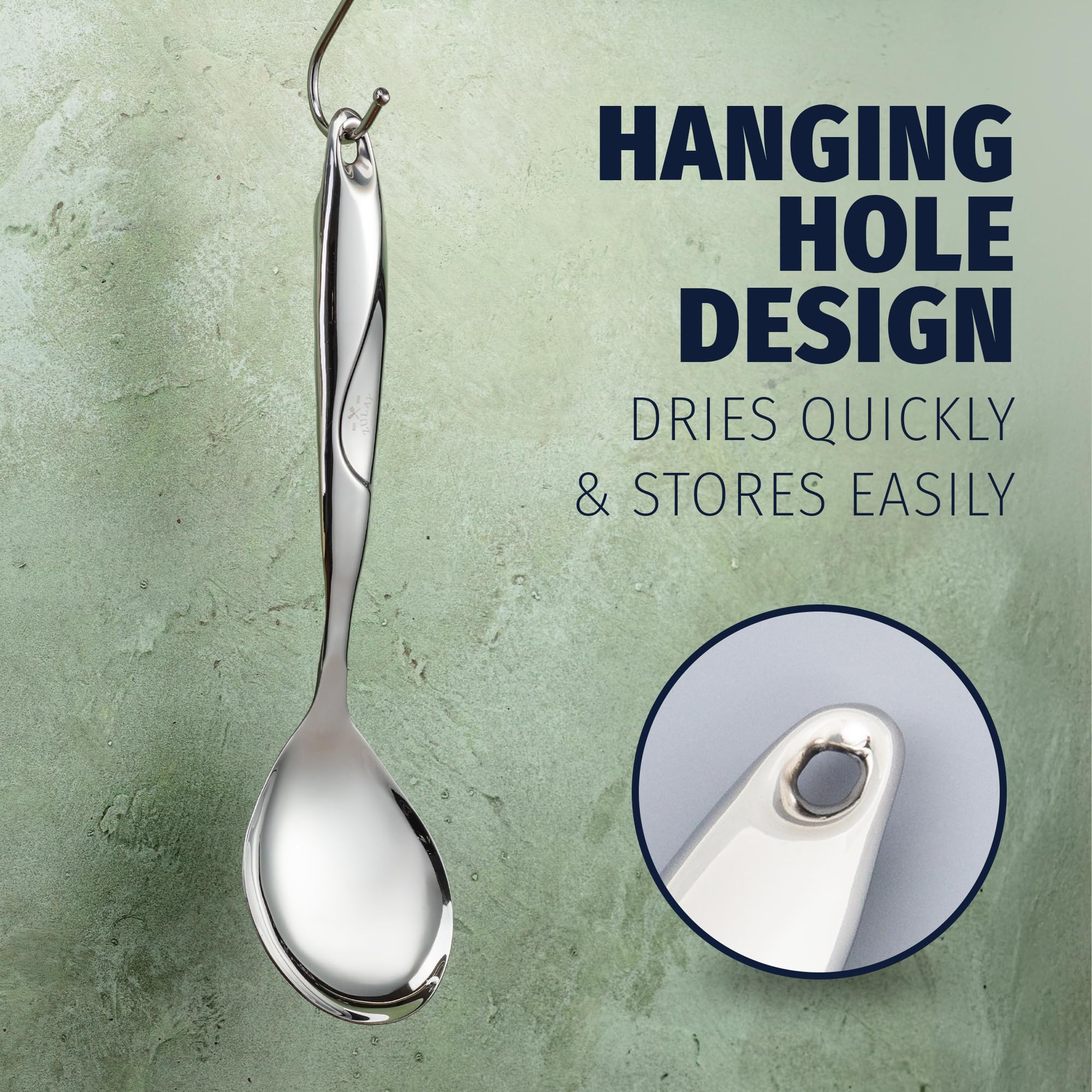 Zulay Kitchen wide-bowl serving spoon ideal for large portions.