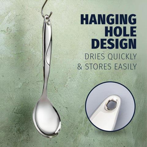 Zulay Kitchen wide-bowl serving spoon ideal for large portions.