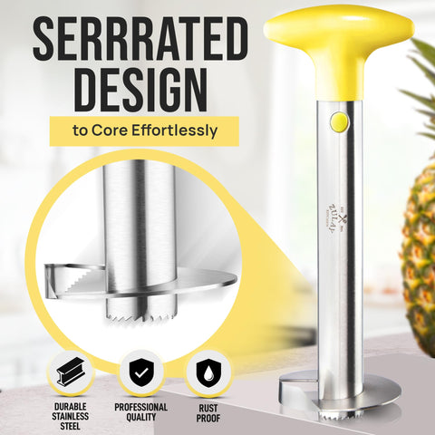 Zulay Kitchen yellow handle adds visibility and a comfortable grip.