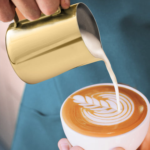 Zulay latte art stencils enable café-style designs at home.