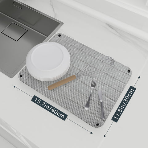 ZumenDa diatomite mat absorbs water quickly for faster drying.