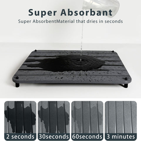 ZumenDa anti-slip feet stabilize the mat during busy dishwashing.