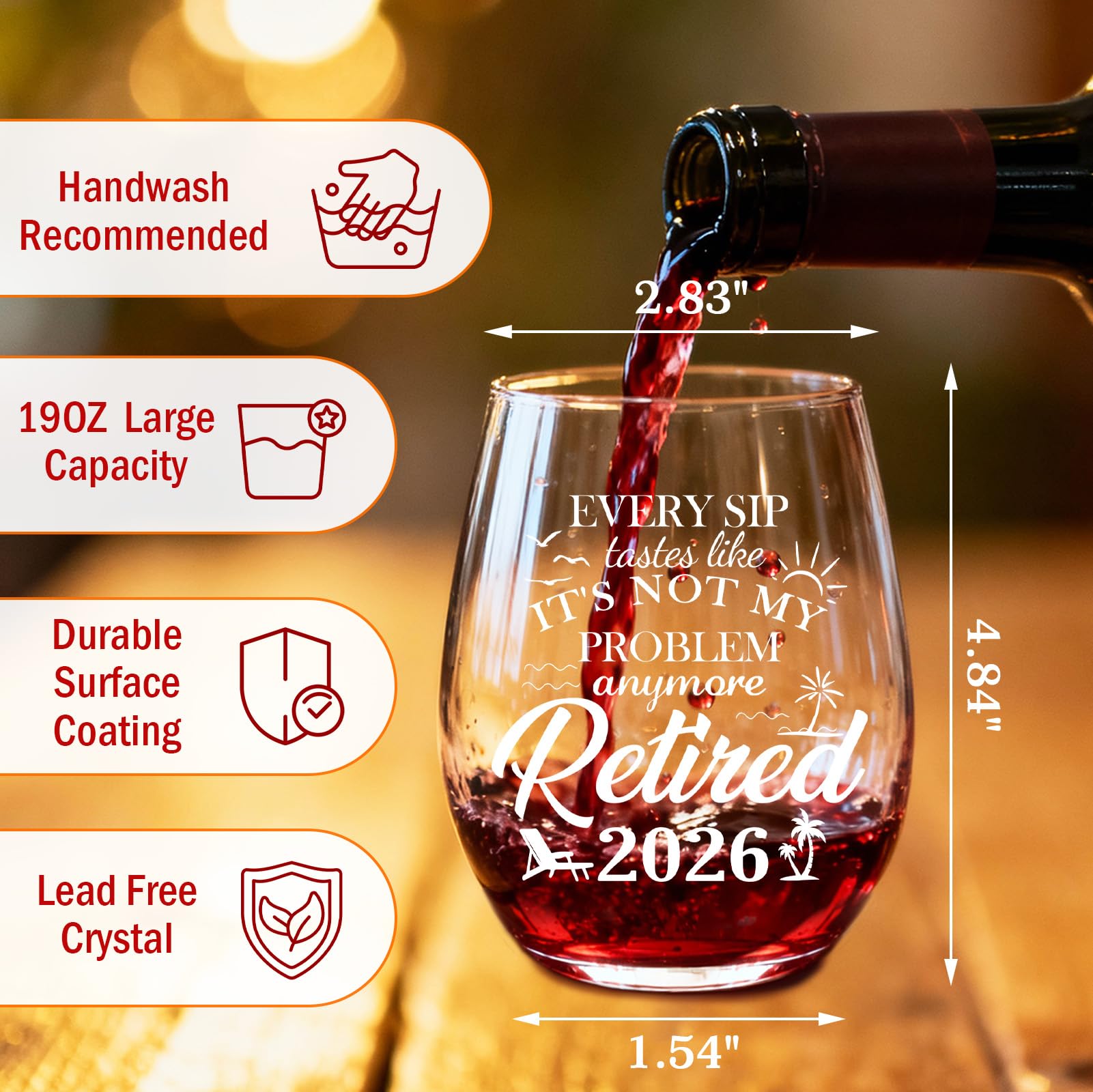 Zunaked premium lead-free glass with crisp silkscreen print for lasting text