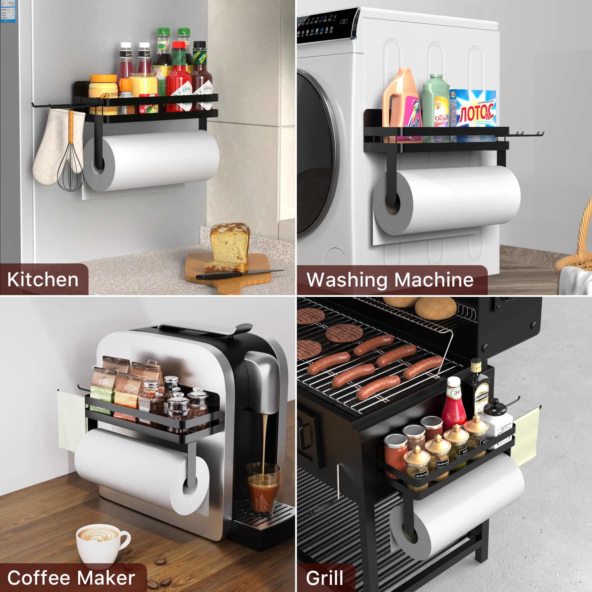 ZUNTO extension racks hold dishcloths, towels, or scissors neatly.