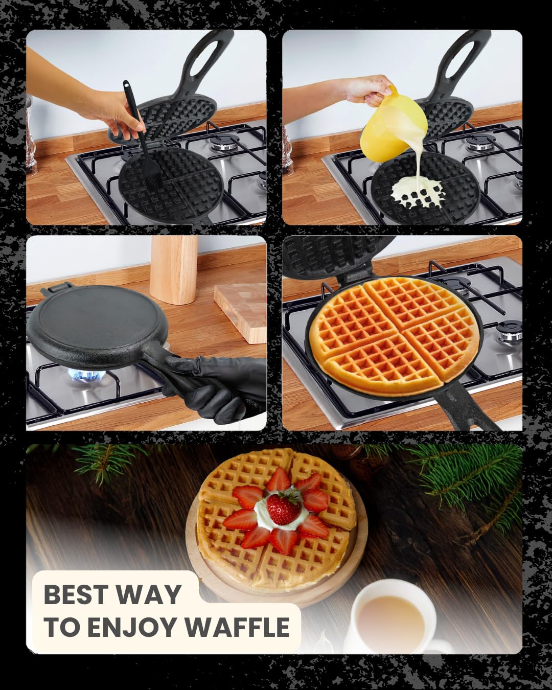 ZURRITO ready-to-use waffle iron with minimal setup for quick meals