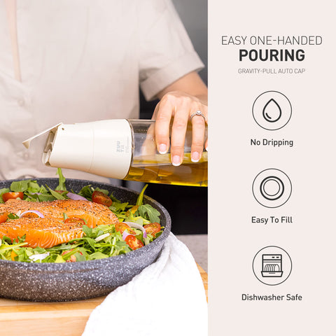 Zuutii gravity-pull auto cap enables one-handed pouring.