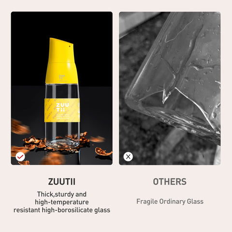 Zuutii lemon-yellow glass bottle stays fresh and stylish on the counter