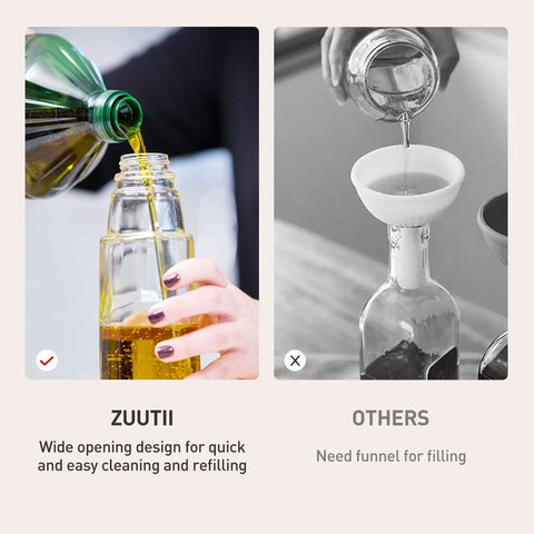 Zuutii thin oval shape provides smooth, precise pours for condiments