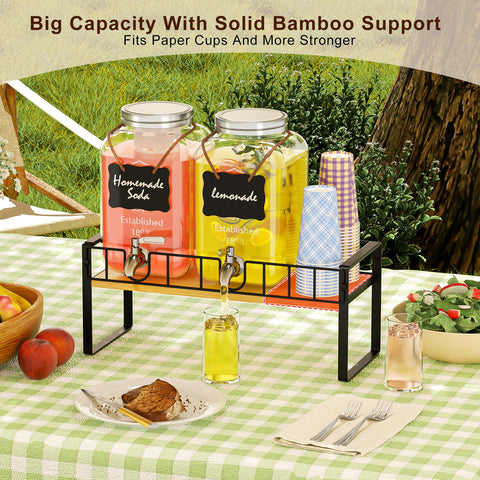 Zuyachuza 1-gallon glass dispensers provide clean, crystal-clear visibility for drinks.