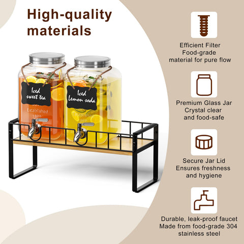 Zuyachuza chalk markers and labels help guests identify drinks quickly.