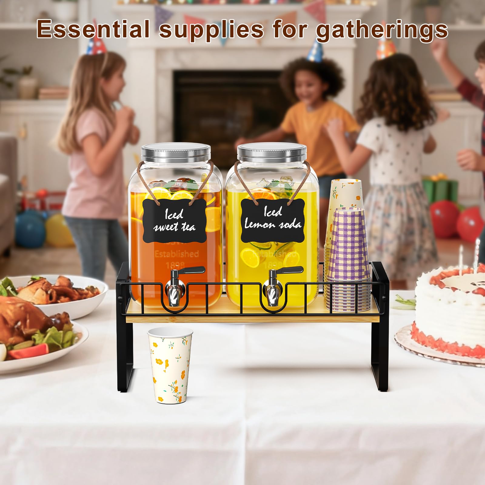 Zuyachuza stylish bamboo and glass design enhances any backyard gathering.
