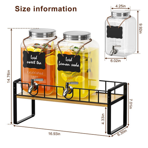 Zuyachuza versatile setup for juice, iced tea, and cocktails at events.