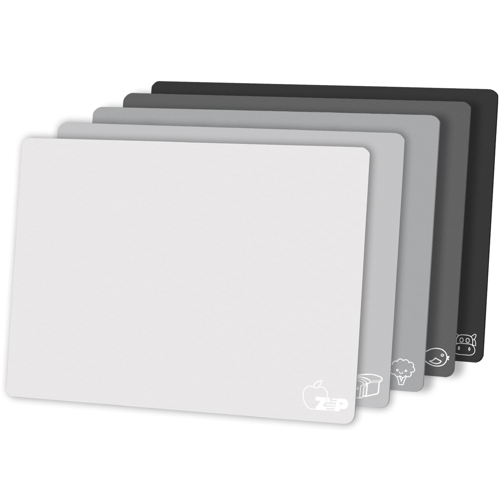 ZVP cutting board set white gradient board ideal for fruit prep.